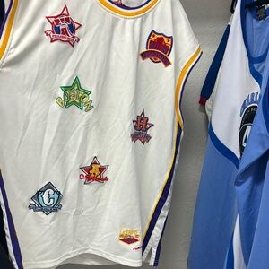 White Basketball Jersey with Team Logos